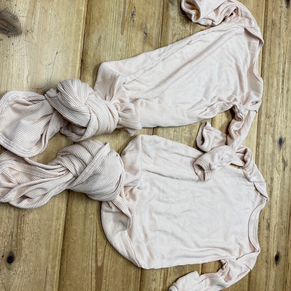 100 modal baby Knotted tie Gown.